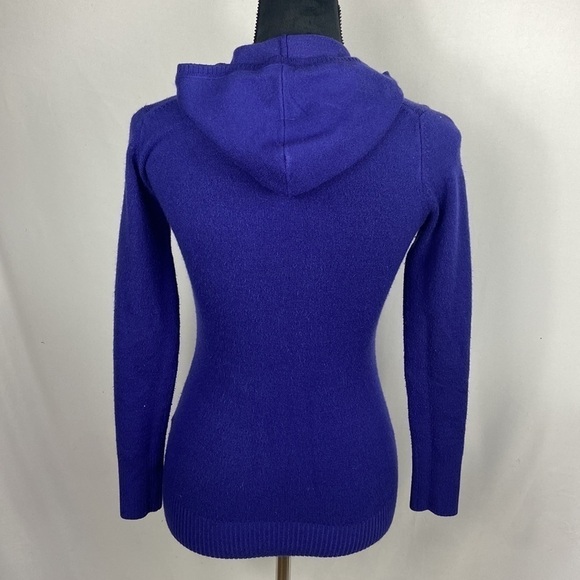 French Connection Violet Knitted Sweater with Kangaroo Pocket and Hood - Picture 2 of 6